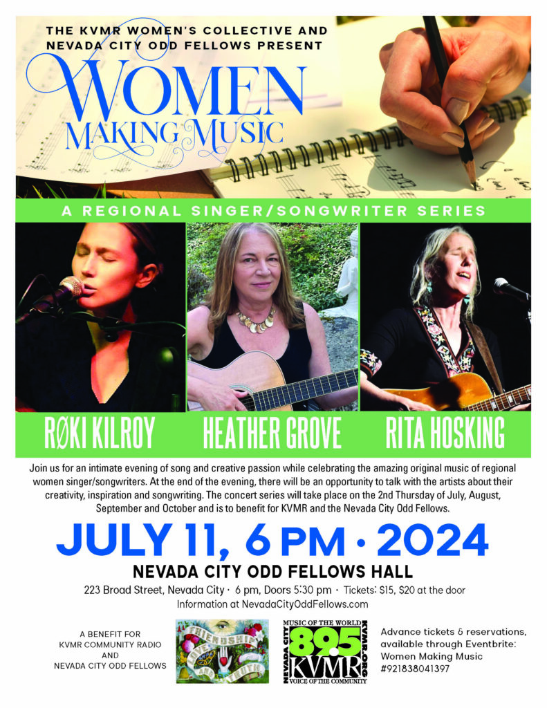 Women Making Music Odd/KVMR Benefit Concert Series @ Nevada City Odd Fellows Hall